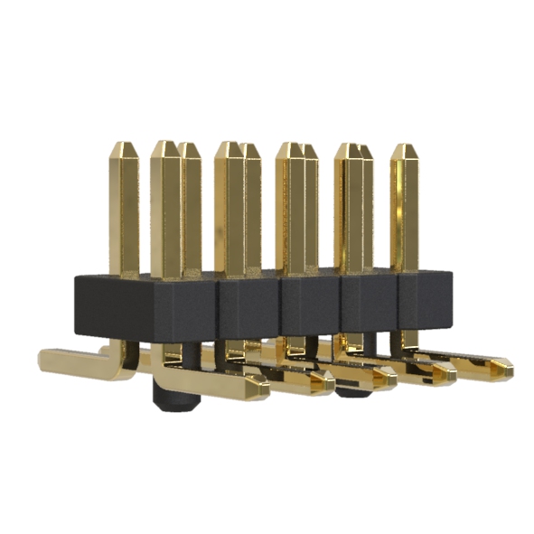 BL1610-12XXM-PG series, open double row pin headers with guides for surface mounting (SMD), pitch 1.00 mm, Board-to-Board connectors, pin headers and sockets for them > pitch 1.00 mm