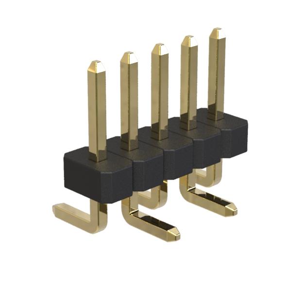 BL1415-11xxM2 series, pin headers  single row straight on PCB for surface (SMD) mounting, pitch 1,27 mm, Board-to-Board connectors, pin headers and sockets for them > pitch 1,27 mm