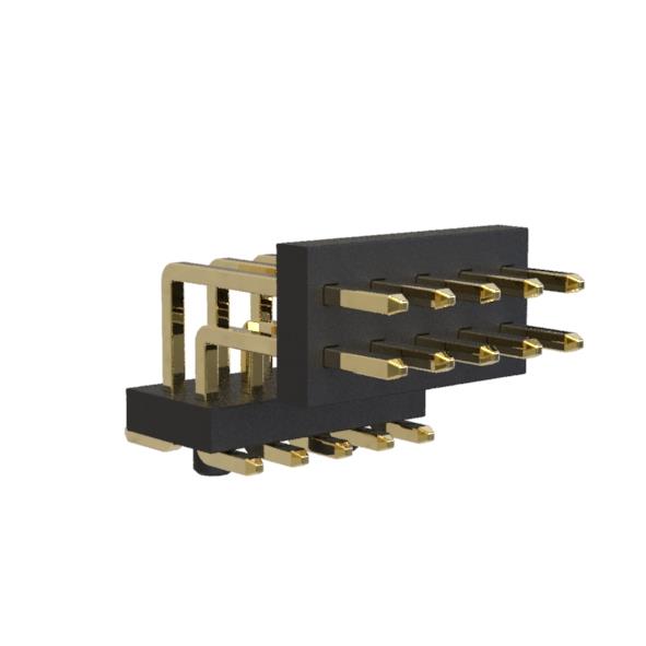 BL1420-12xxM-PG-2.0 series, pin headers double row SMD horizontal corner guide in charge, pitch 1,27x1,27 mm, Board-to-Board connectors, pin headers and sockets for them > pitch 1,27x1,27 mm