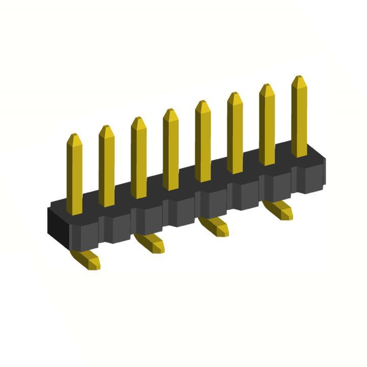 2199SA-XXG-SM-B1 (PLL1.27S) series, pin headers  single row straight on PCB for surface (SMD) mounting, pitch 1,27 mm, Board-to-Board connectors, pin headers and sockets for them > pitch 1,27 mm