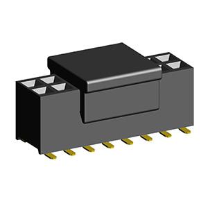 2200SB-XXXG-SM-36-PCP series, double row straight sockets on PCB for surface (SMD) mounting with reverse input and capture, pitch 1,27x1,27 mm, Board-to-Board connectors, pin headers and sockets for them > pitch 1,27x1,27 mm