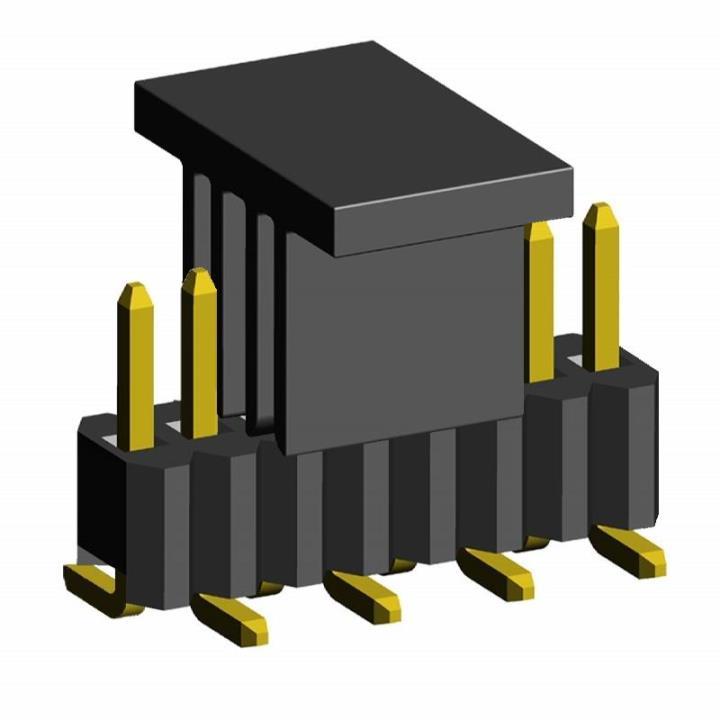 2206PA-XXG-SM-B2-XXXX-CP series, plugs open straight single row for surface (SMD) mounting on Board with mounting cover, pitch 1,27 mm, Board-to-Board connectors, pin headers and sockets > pitch 1,27 mm