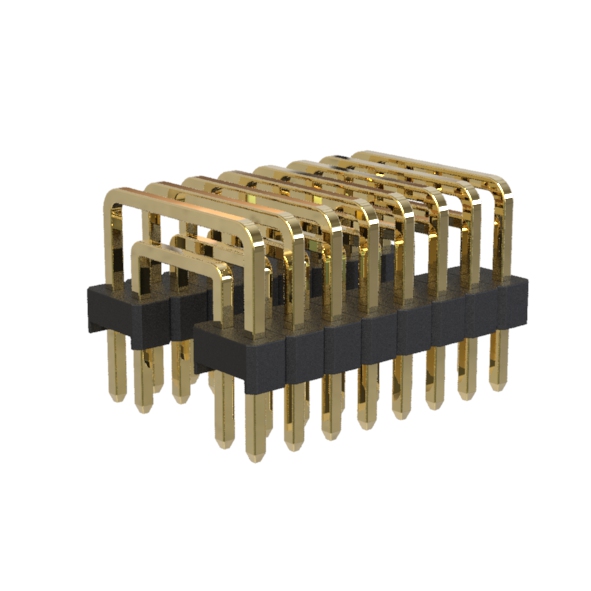 BL1225-22xxN2 series, double-row pin headers (jumpers) with double insulator, pitch 2,54x2,54 mm, Board-to-Board connectors, pin headers and sockets > pitch 2,54x2,54 mm