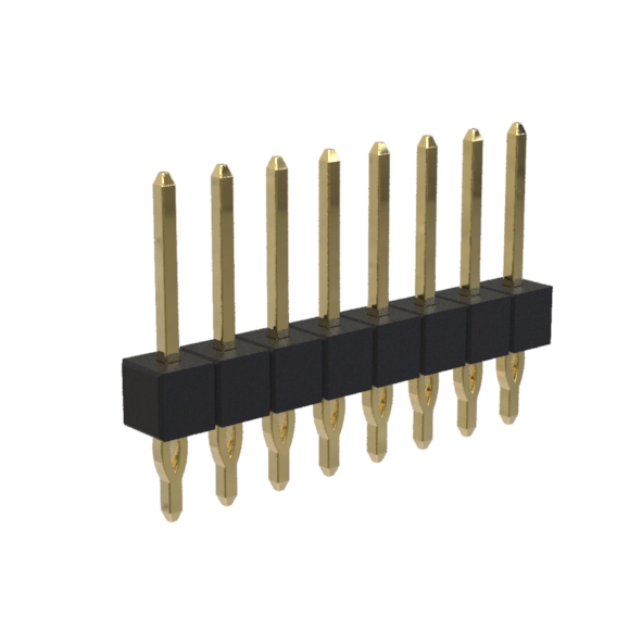 BL1A25-11xxS series, pin headers, single row, straight, pitch 2,54 mm, Board-to-Board connectors, pin headers and sockets > pitch 2,54 mm