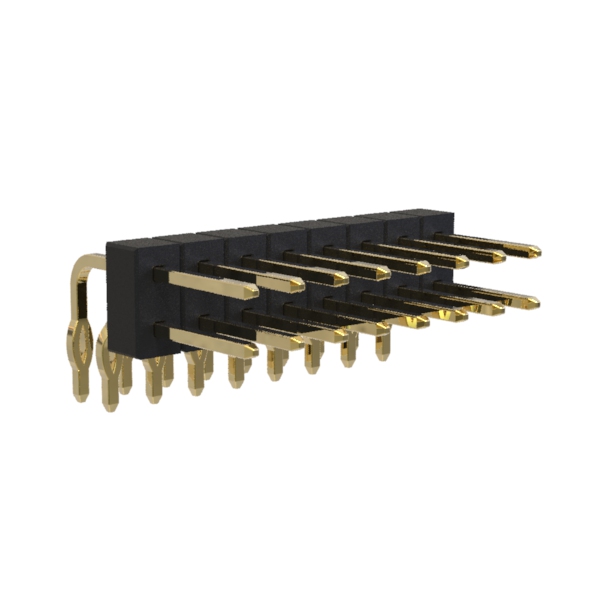 BL1A25-12xxR series, pin headers, double row, corner, pitch 2,54x2,54 mm, Board-to-Board connectors, pin headers and sockets > pitch 2,54x2,54 mm