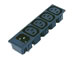 Unit IEC60320 plug(C14)/four socket IEC60320(C13) mains power supply with fuse holder snap panel