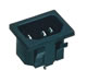 IEC60320 plug(C14) power supply network with the latches on the panel for soldering to wires