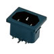 IEC60320 plug(C14) corner mains with snaps on the panel and soldering in charge