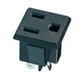 Outlet NEMA 5-15R-line power supply with snap-on panel for soldering to wires