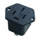 Power outlet NEMA 18-60R three-phase with screws on panel