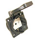 Euro mains socket outlet 16A with snap-on panel and cover (protection class IP54)