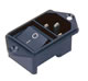 IEC60320 plug(C14) mains supply with switch, screw on panel