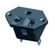 Universal socket NEMA 5-15R/Euro mains power supply with screws on the panel