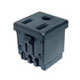 Outlet NEMA 5-15R-line power supply with snap-on panel