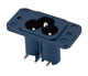 Plug IEC60320(C6) angled mains power supply for soldering the Board