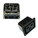 Iec60320(C20) wall socket on panel screws