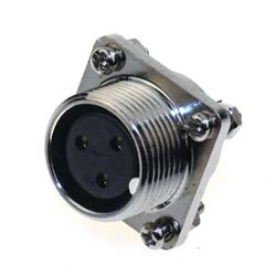 socket with flange on device