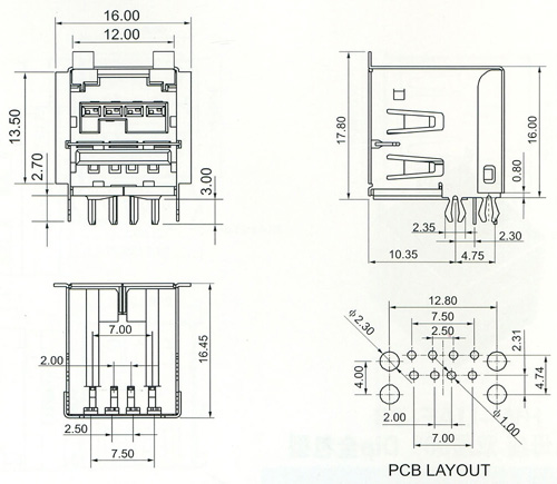 USB2.0 Series Connector