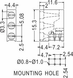 90° LED spacer support