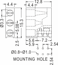 90° LED spacer support