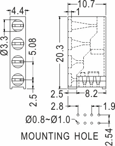 90° LED spacer support