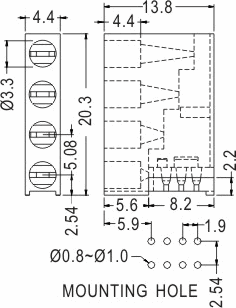 90° LED spacer support