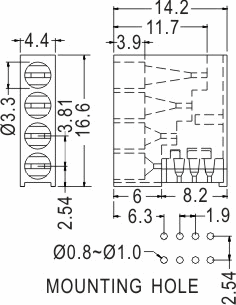 90° LED spacer support