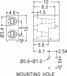 90° LED spacer support