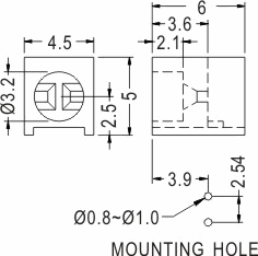 90° LED spacer support