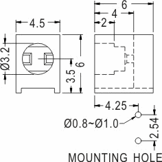 90° LED spacer support