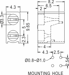 90° LED spacer support