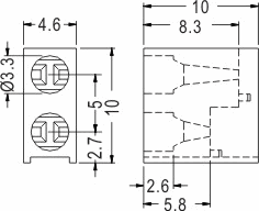 90° LED spacer support