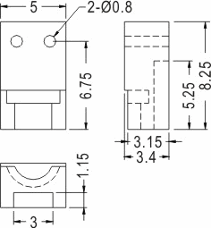 90° LED spacer support