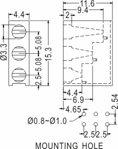 90° LED spacer support