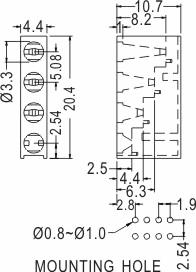 90° LED spacer support