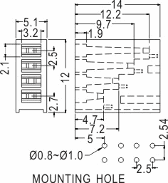 90° LED spacer support