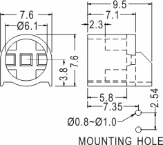 90° LED spacer support