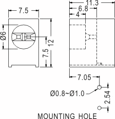 90° LED spacer support