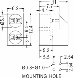 90° LED spacer support