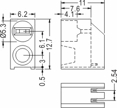 90° LED spacer support