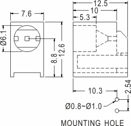 90° LED spacer support