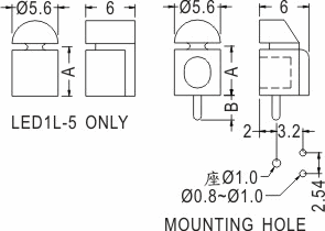 90° LED spacer support