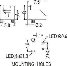 90° LED spacer support