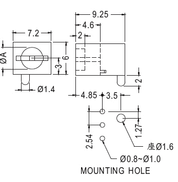 90° LED spacer support