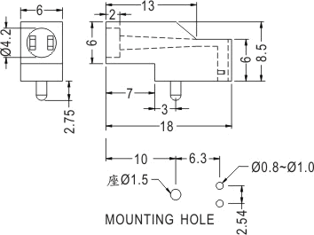 90° LED spacer support