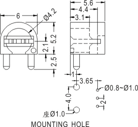 90° LED spacer support