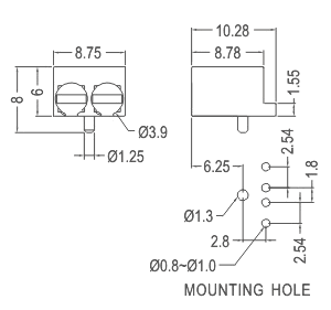 90° LED spacer support