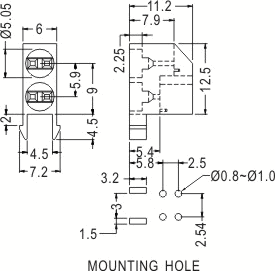 90° LED spacer support