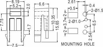 90° LED spacer support