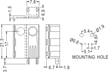 90° LED spacer support